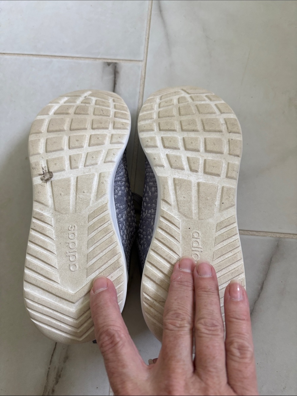 adidas Women's Gray Knit Athletic Shoes - Picture 4 of 4